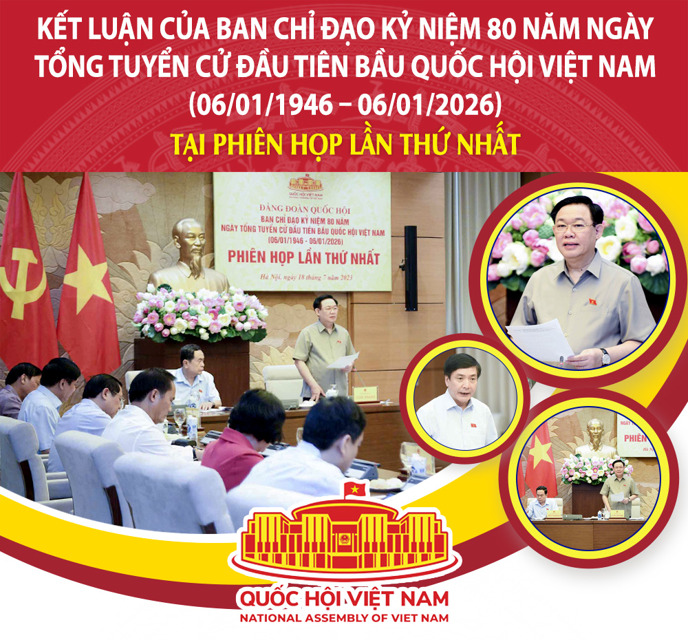 KẾT LUẬN CỦA BAN CHỈ ĐẠO KỶ NIỆM 80 NĂM NGÀY TỔNG TUYỂN CỬ ĐẦU TIÊN BẦU QUỐC HỘI VIỆT NAM (06/01/1946 – 06/01/2026) TẠI PHIÊN HỌP LẦN THỨ NHẤT